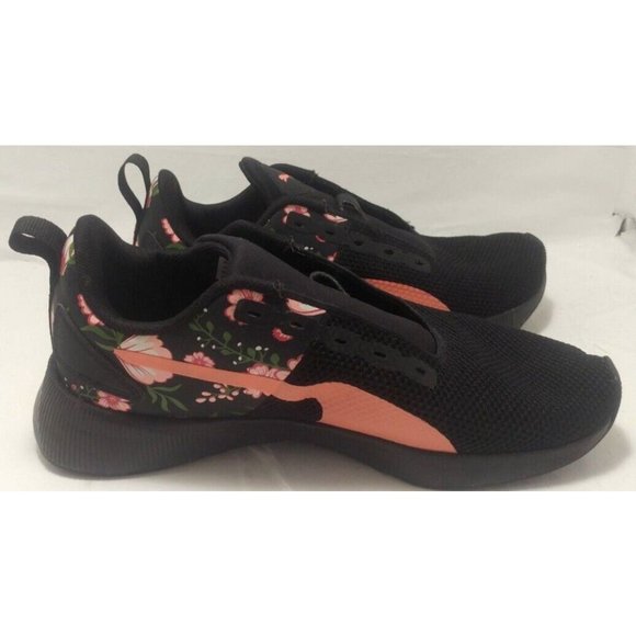 Puma 195390-01 Black And Pink Floral Pattern Sz 5C No Laces - Picture 4 of 11